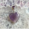 Pendentif coeur double améthyste, Sterling Pendentif coeur double améthyste, Sterling