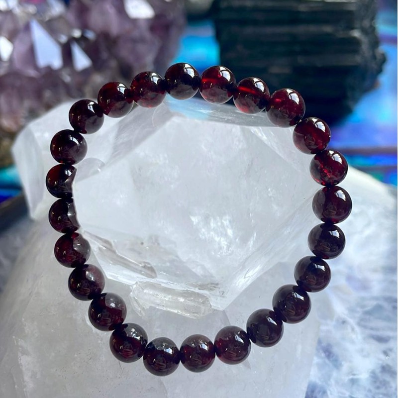 Bracelet en grenat, grade A, taille enfant Bracelet en grenat, grade A, taille enfant