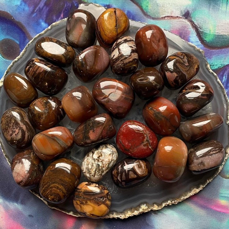 Bamboo Leaf Jasper, Tumbled Bamboo Leaf Jasper, Tumbled