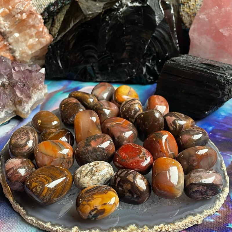Bamboo Leaf Jasper, Tumbled