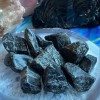 Black Tourmaline, Semi-Tumbled With Iron
