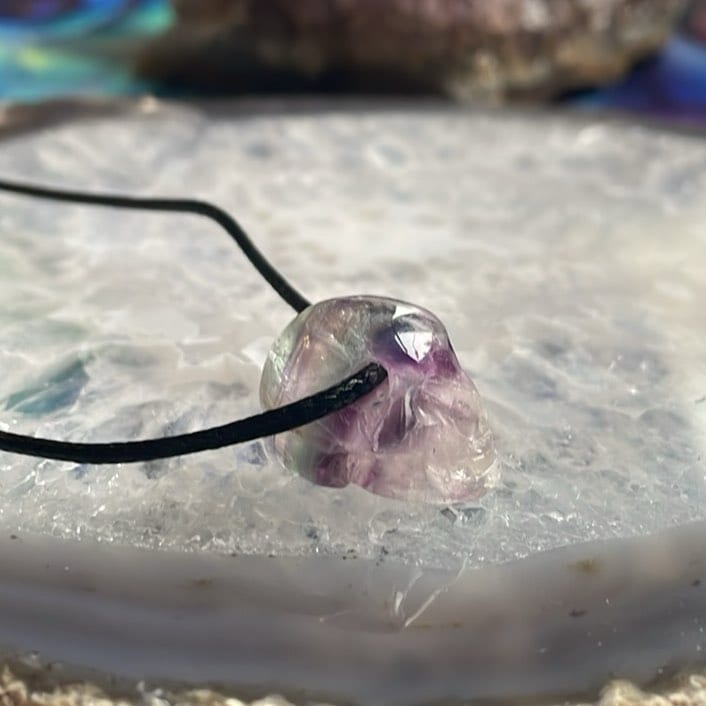 Skull Pendant, Fluorite Skull Pendant, Fluorite