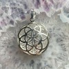 Pendentif Graine Et Fleur De Vie, Design 3D, Sterling Pendentif Graine Et Fleur De Vie, Design 3D, Sterling