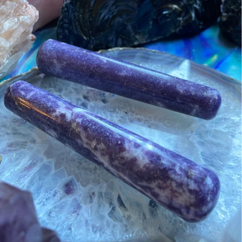 Baguette précieuse en lépidolite