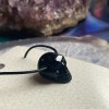 Skull Pendant, Black Obsidian Skull Pendant, Black Obsidian