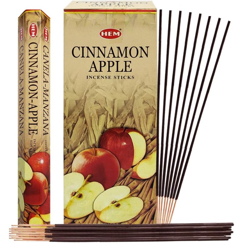 Bâtonnets d’encens à la cannelle et à la pomme, 20 gr Bâtonnets d’encens à la cannelle et à la pomme, 20 gr