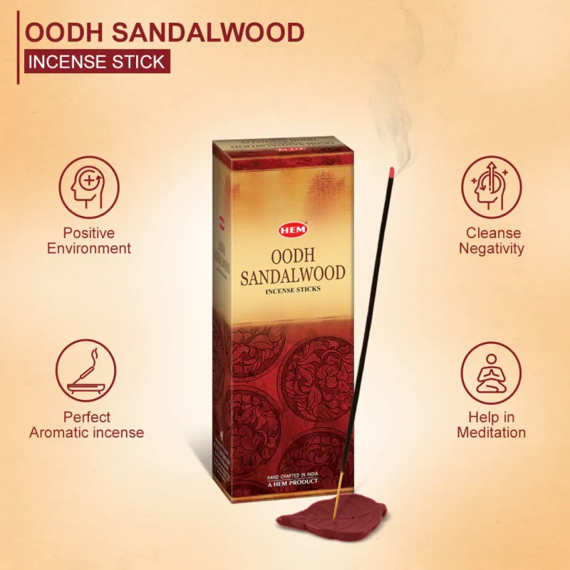 Oodh Sandalwood Incense Sticks, 20 gr Oodh Sandalwood Incense Sticks, 20 gr