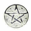 Pentacle Altar Tile, Silver Brass