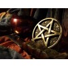Pentacle Altar Tile, Silver Brass
