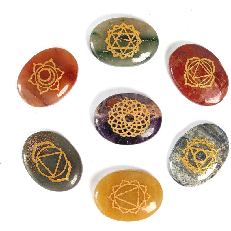 Ensemble de porte-encens en pierre de chakra Ensemble de porte-encens en pierre de chakra