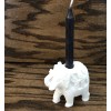 White Stone Elephant Incense Holder