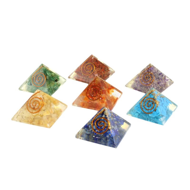 Ensemble de coffrets pyramide en cristal d’orgone Ensemble de coffrets pyramide en cristal d’orgone