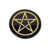 Tuile d’autel en agate noire, Pentacle Tuile d’autel en agate noire, Pentacle