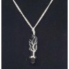 Black Agate Wrap Tree Pendant