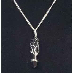 Black Agate Wrap Tree Pendant Black Agate Wrap Tree Pendant
