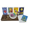 Wooden Tarot Holder, Triple Moon Wooden Tarot Holder, Triple Moon