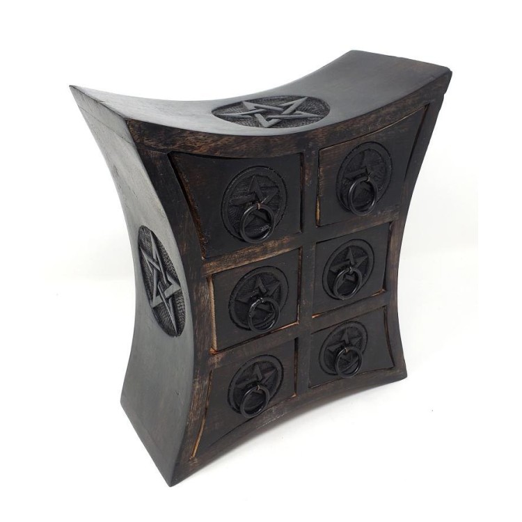 Six tiroirs Pentagram Herb armoire Six tiroirs Pentagram Herb armoire