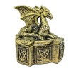 Celtic Golden Dragon Trinket Box