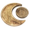 Ensemble de plateau en bois croissant de lune Ensemble de plateau en bois croissant de lune