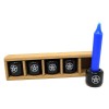 Pentacle Chime Candle Holder, Black Ceramic Pentacle Chime Candle Holder, Black Ceramic