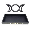 Plateau de tarot en bois phase de lune