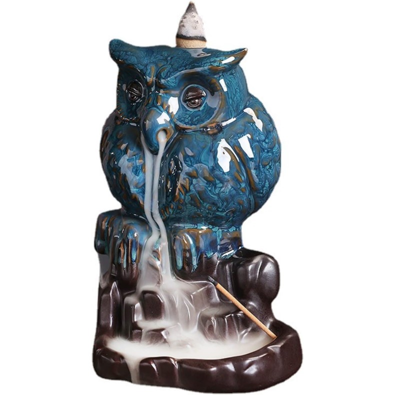 Backflow Incense Burner: Mystical Owl