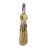 Besom d’autel : Cristal d’améthyste et triple lune Besom d’autel : Cristal d’améthyste et triple lune