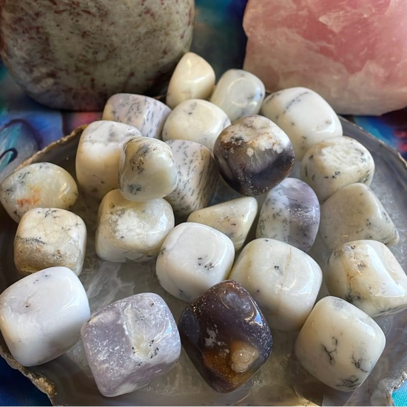 Dendritic Agate, Tumbled
