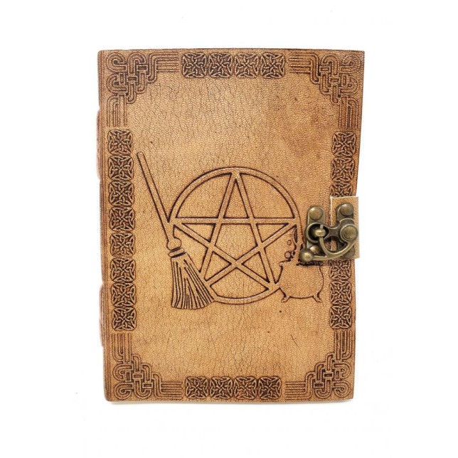 Journal en cuir de balai Pentacle Journal en cuir de balai Pentacle