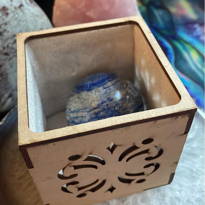 Sphère de lapis-lazuli et coffret cadeau Sphère de lapis-lazuli et coffret cadeau