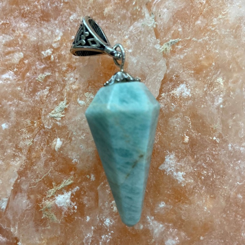 Pendentif pendule en amazonite Pendentif pendule en amazonite