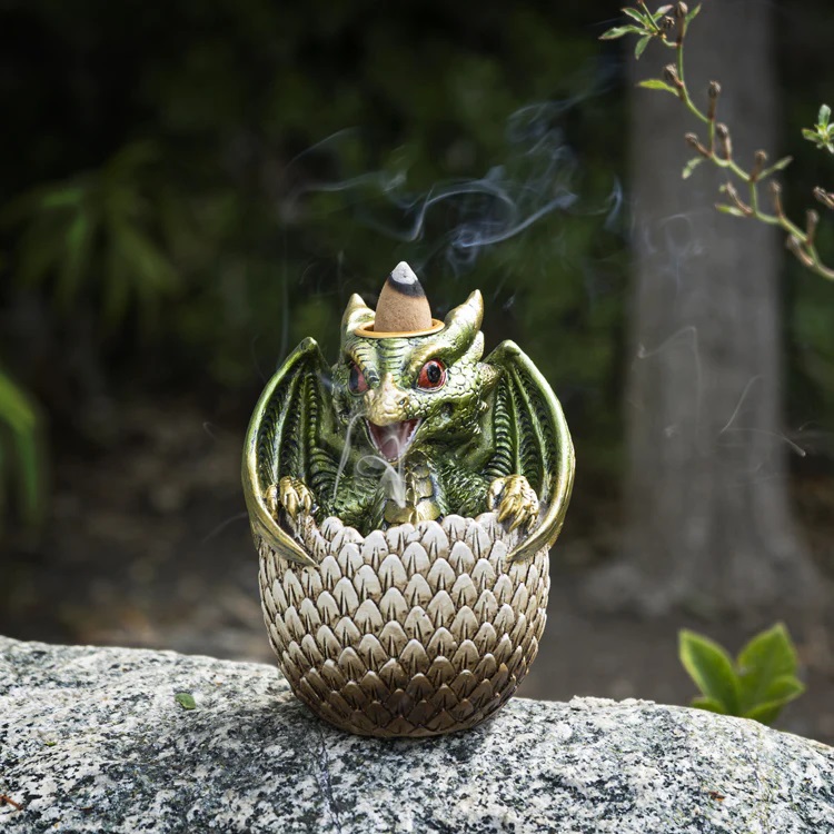 Brûleur d’encens à refoulement Dragon Egg