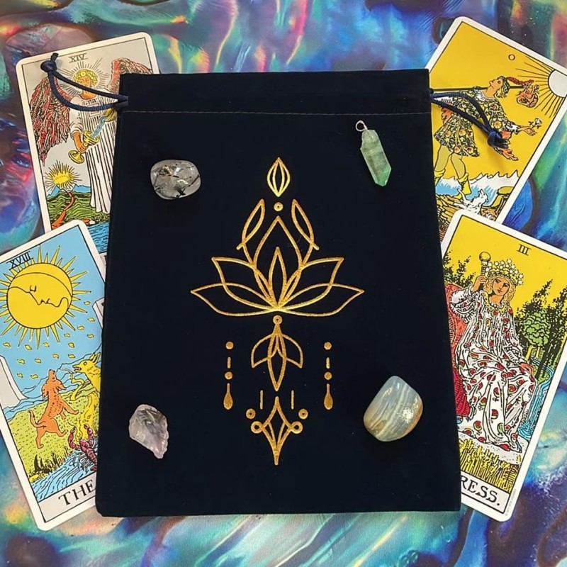 Sac de tarot : Lotus spirituel Sac de tarot : Lotus spirituel