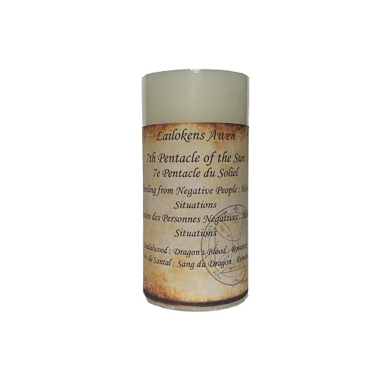 Spell Candle: 7th Pentacle of Sun - Ward Off Negativity Spell Candle: 7th Pentacle of Sun - Ward Off Negativity
