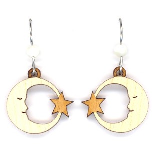 Natural Harmony - Boucles d’oreilles Lune & Étoile Natural Harmony - Boucles d’oreilles Lune & Étoile