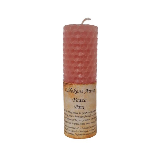 Beeswax Spell Candle: Peace