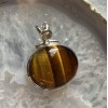 Tiger Eye Moonstone Pendant, Sterling Tiger Eye Moonstone Pendant, Sterling