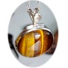 Tiger Eye Moonstone Pendant, Sterling Tiger Eye Moonstone Pendant, Sterling
