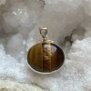 Tiger Eye Moonstone Pendant, Sterling Tiger Eye Moonstone Pendant, Sterling