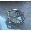 Bague en quartz tourmaliné, Sz. 7 Bague en quartz tourmaliné, Sz. 7