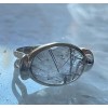 Bague en quartz tourmaliné, Sz. 7 Bague en quartz tourmaliné, Sz. 7