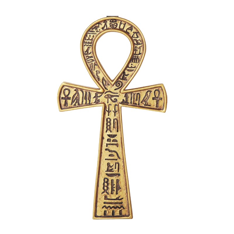 Plaque murale Ankh dorée