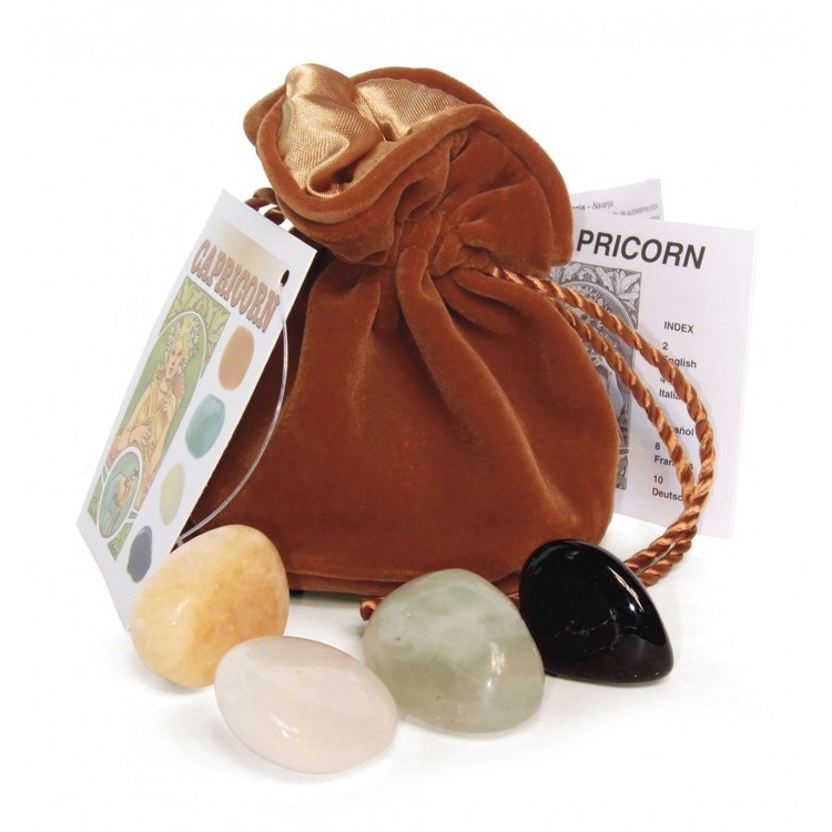 Ensemble de gemmes d’astrologie : Capricorne Ensemble de gemmes d’astrologie : Capricorne