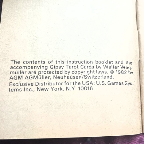 Jeu de Tarot Gipsy - RARE - Vintage - 1982 Jeu de Tarot Gipsy - RARE - Vintage - 1982