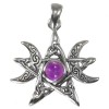 Pendentif Phase de Lune, Améthyste ou Pierre de Lune Pendentif Phase de Lune, Améthyste ou Pierre de Lune