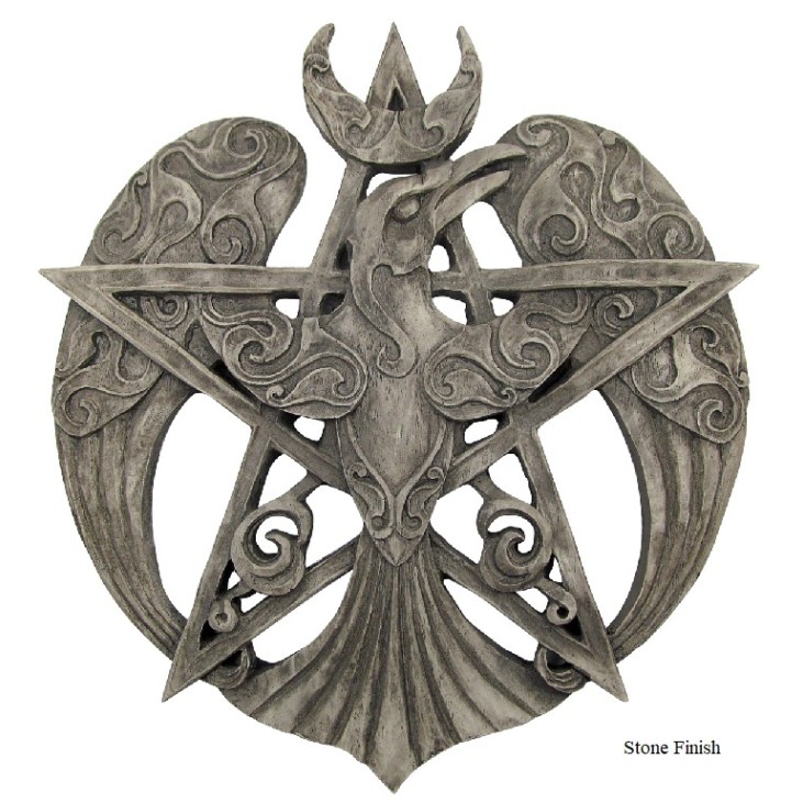 Plaque de pentacle de corbeau, grande Plaque de pentacle de corbeau, grande