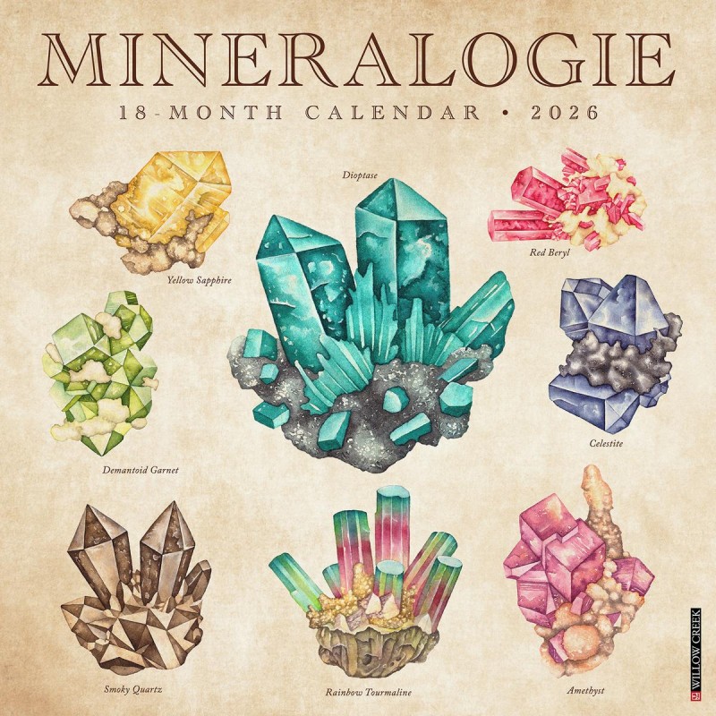Calendrier 2026 - Minéralologie Calendrier 2026 - Minéralologie