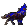 Wooden Ornament - Wolf, LED