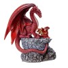 Dragon de feu avec figurine de nouveau-né