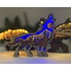 Wooden Ornament - Wolf, LED